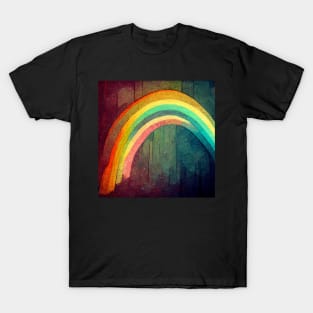 Vibrant colored rainbow on a washed out background. T-Shirt